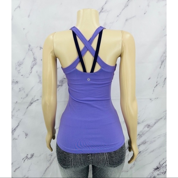 S017 Lululemon Rally Your Heart Tank - Enchanted Iris/Dark Court Purple - Picture 8 of 12